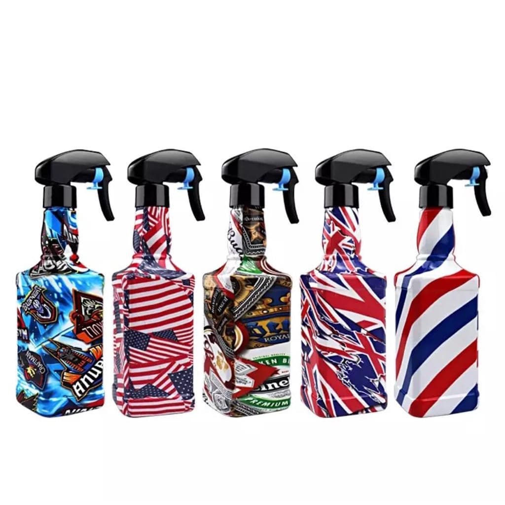 Borrifador de Água Estampado de Plástico para Barbeiro/Cabelereiro 500ml