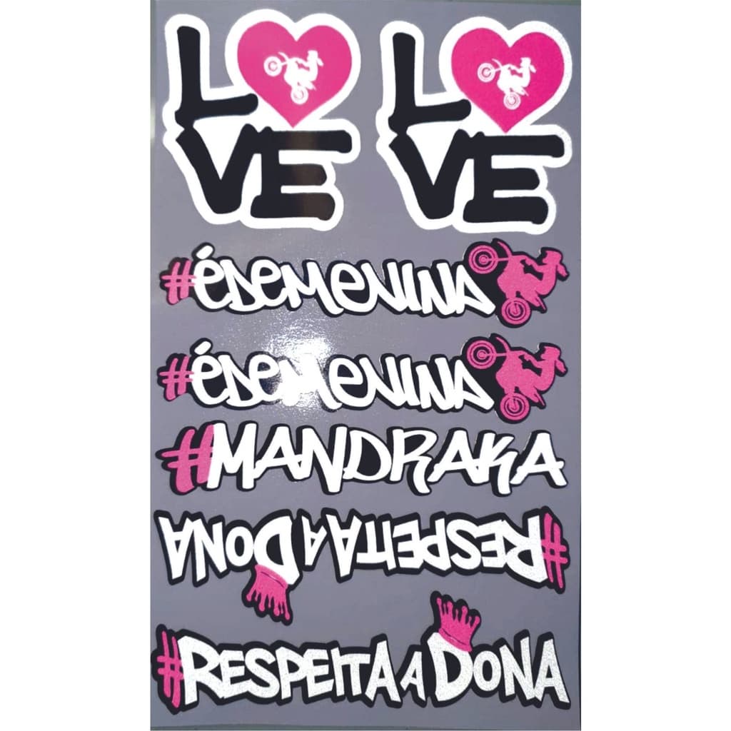 Adesivo refletivo é de menina para capacete, moto e bike