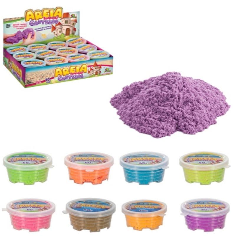 MASSINHA AREIA MAGICA INFANTIL MODELADORA COLORIDA/DIVERTIDA 60g CASTELO