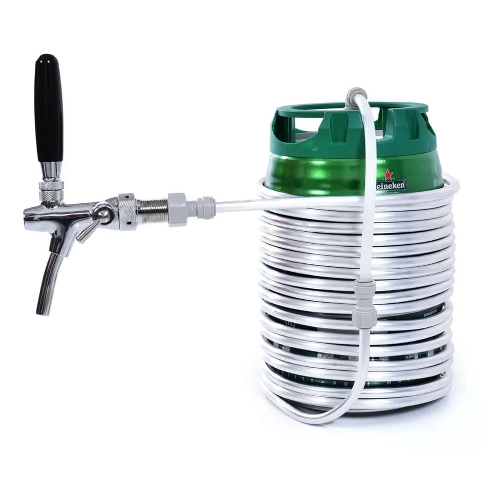 Kit Para Chopeira Heineken Barril 5l Serpentina Torneira
