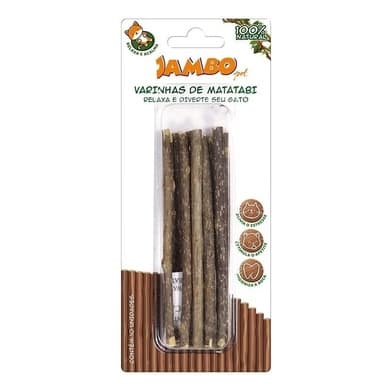 Varinha Matatabi  para gatos com 5 unidades Jambo catnip