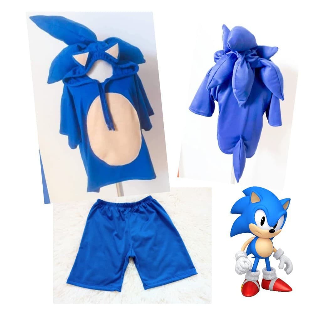 Fantasia Sonic (conjunto Camiseta E Bermuda) Infantil