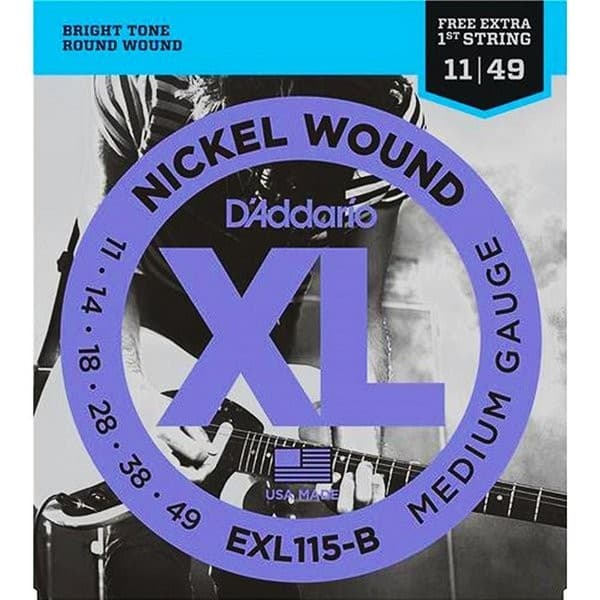 Encordoamento Corda Guitarra  Daddario 011 EXL 115B +1a Corda Extra