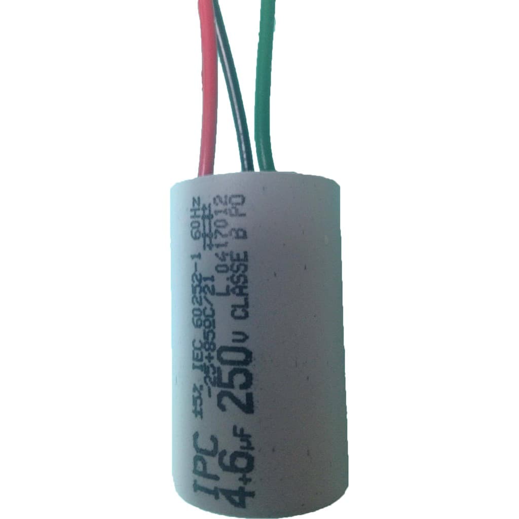 Capacitor para Ventilador De Teto 3 Fios 4,0 + 6,0uf 110v / 127v