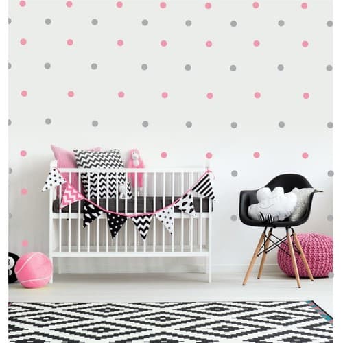 Adesivo Decorativo De Parede Bolinhas 120 Unidades 5cm Quarto Infantil Bebê Poá Decoração