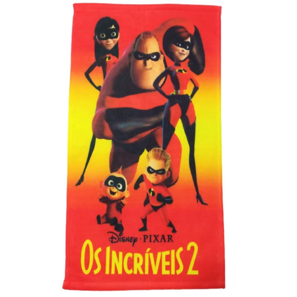Toalha De Banho Infantil Filme Os Incríveis 2 Personagens Praia