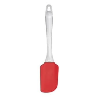 Espátula Silicone Cabo Acrílico P Bolos E Massas - Vermelho