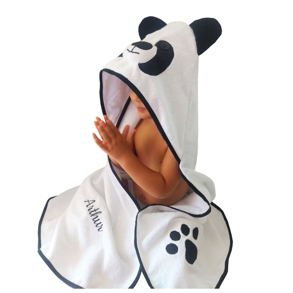 Toalha de Banho para Bebê com Capuz de Bichinho Atoalhado 100% Algodão
