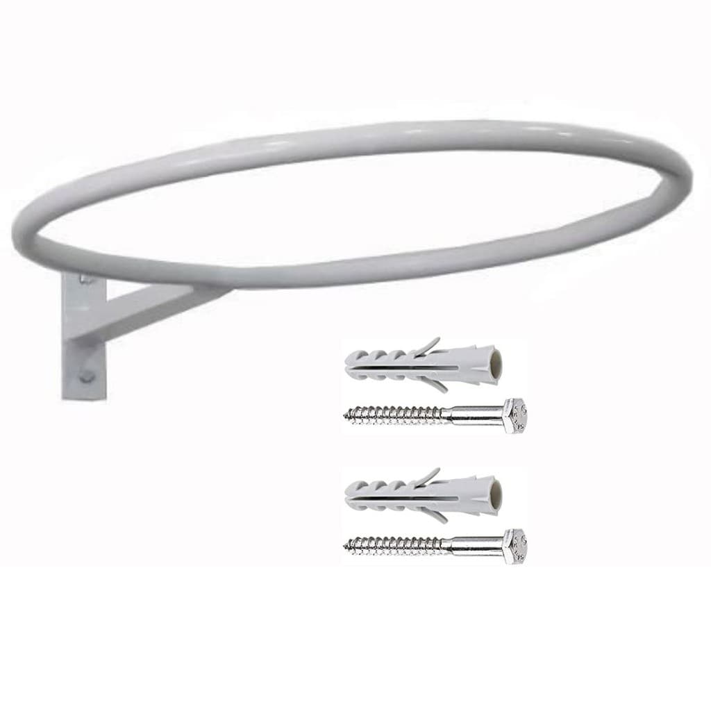 Suporte Reforçado de Parede para Bola Suíça Bola de Pilates na cor Branco