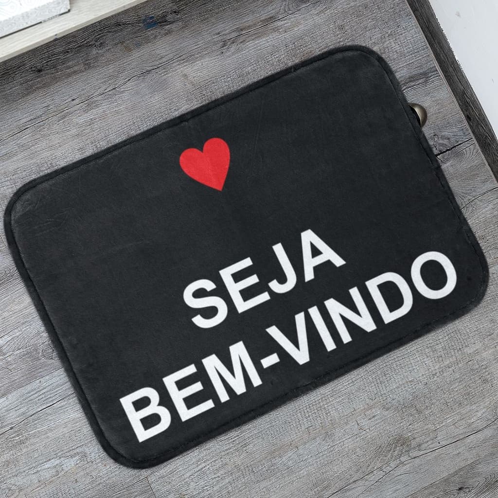Tapetes de Porta Decorativo Entrada Antiderrapante 55x35