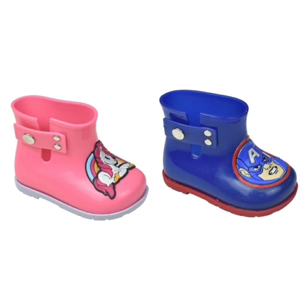 Bota Tipo Galocha Baby, Para Bebê Menina, Feminino, Ponta De Estoque , Oferta BB12 TucLele