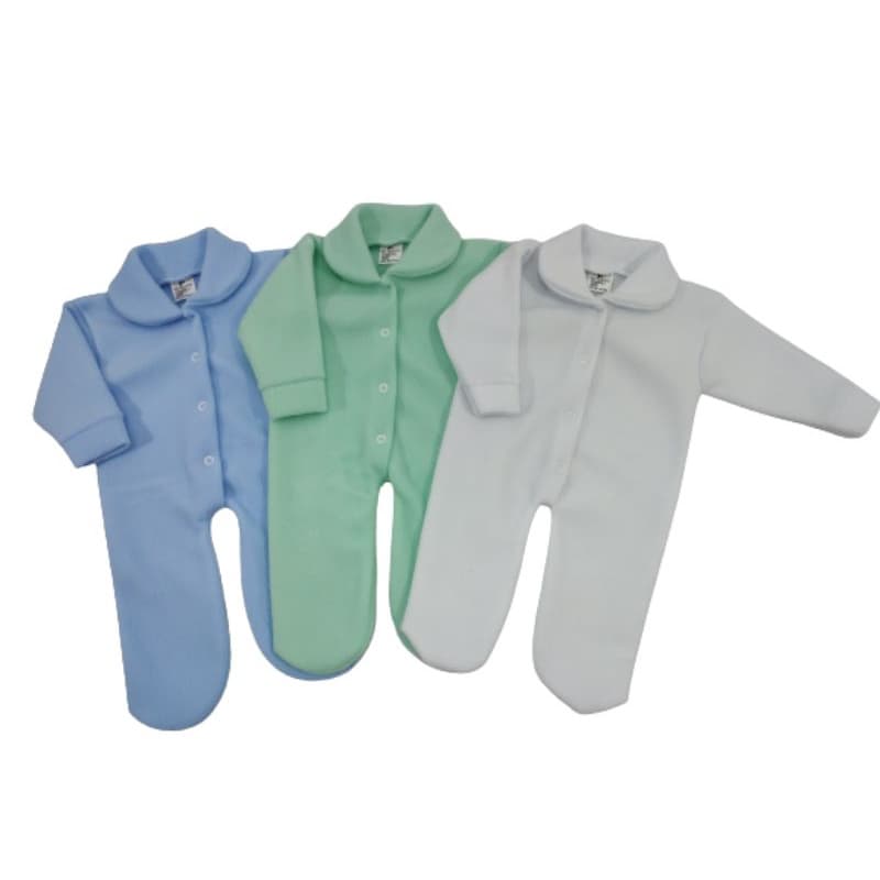 Macacão De Bebê  Soft quentinho e macio,várias cores!!!KIT COM 3