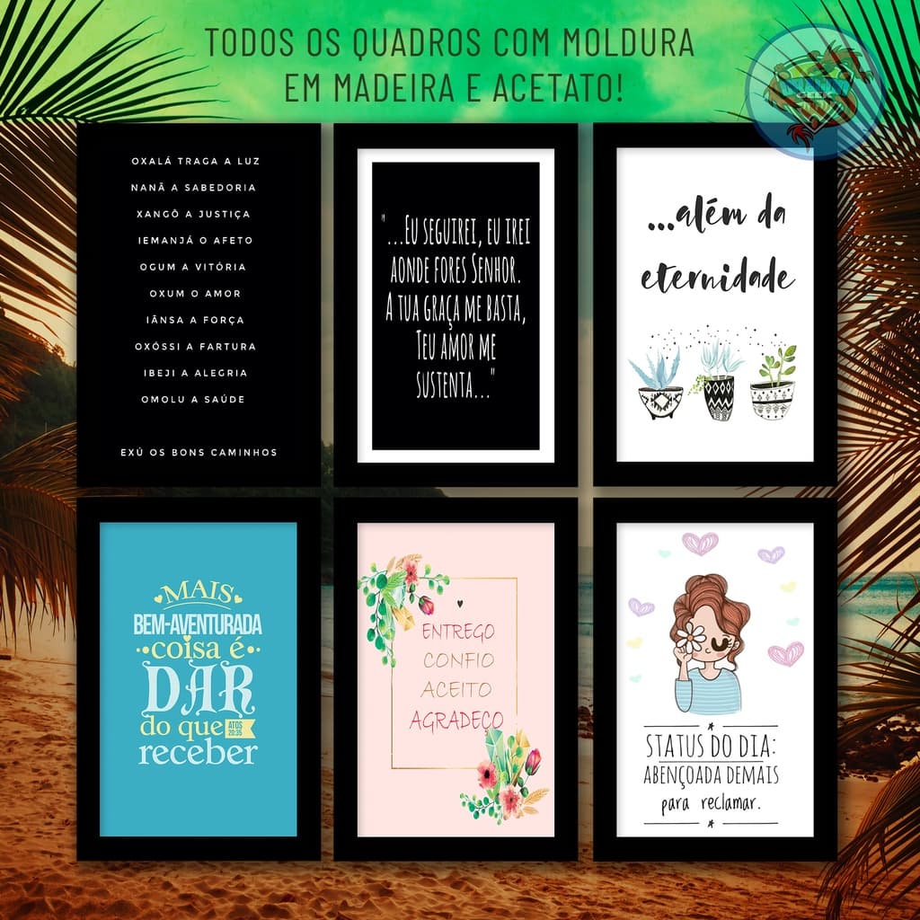 quadros decorativos placa tema Religiosas lote 01 Deus Jesus Frases Católico Góspel Fé