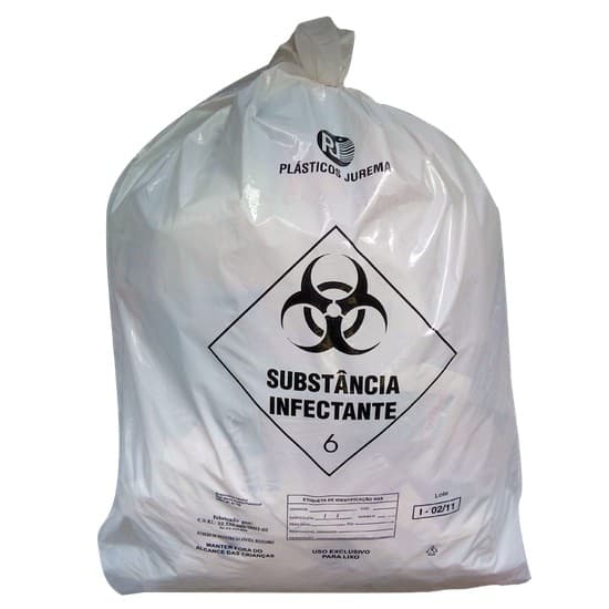 Saco Lixo 15 Lt 30 Lt 50 Lt 100 Lt Infectante c/ 100  Descarte Hospitalar Clinica Seringa Agulha