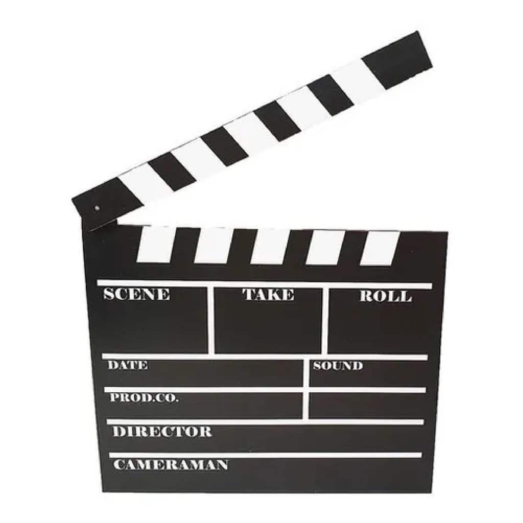 Claquete Cinema MDF Grande 29x27cm - Decoração Criativa para Estúdios e Amantes de Cinema