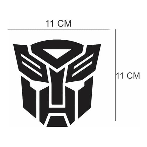 Par De Adesivo Transformers Carro Moto Etc Preto - Branco