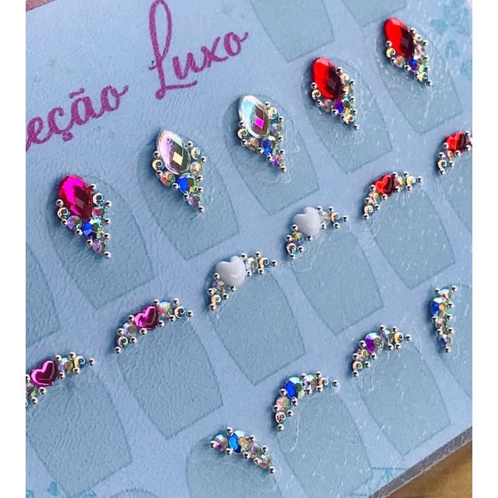 Joias de Unhas Luxo, adesivos de unha, decoração de unha C10 (19)