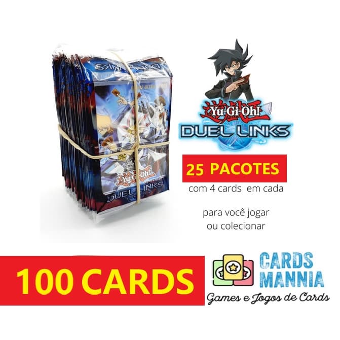 Kit 100 Cards Yugioh 25 Pacotes Barato Jogo Coleção Cartinhas