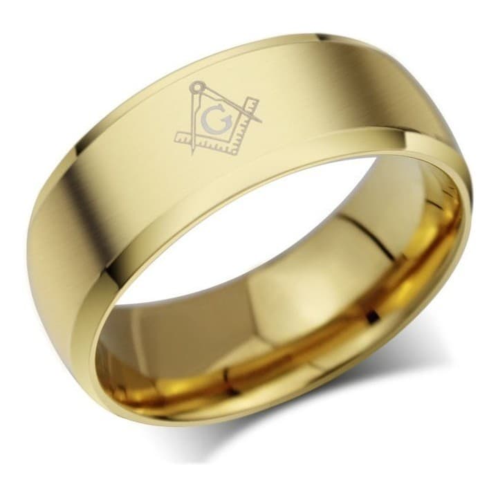Anel folheado ouro 18k maçom maçônico maçonaria