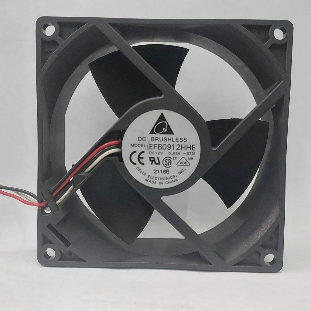 Cooler Fan Delta 12v 0,63 90x90x38mm  Modelo Efb0912hh 3 fios 4000RPM Com rolamento