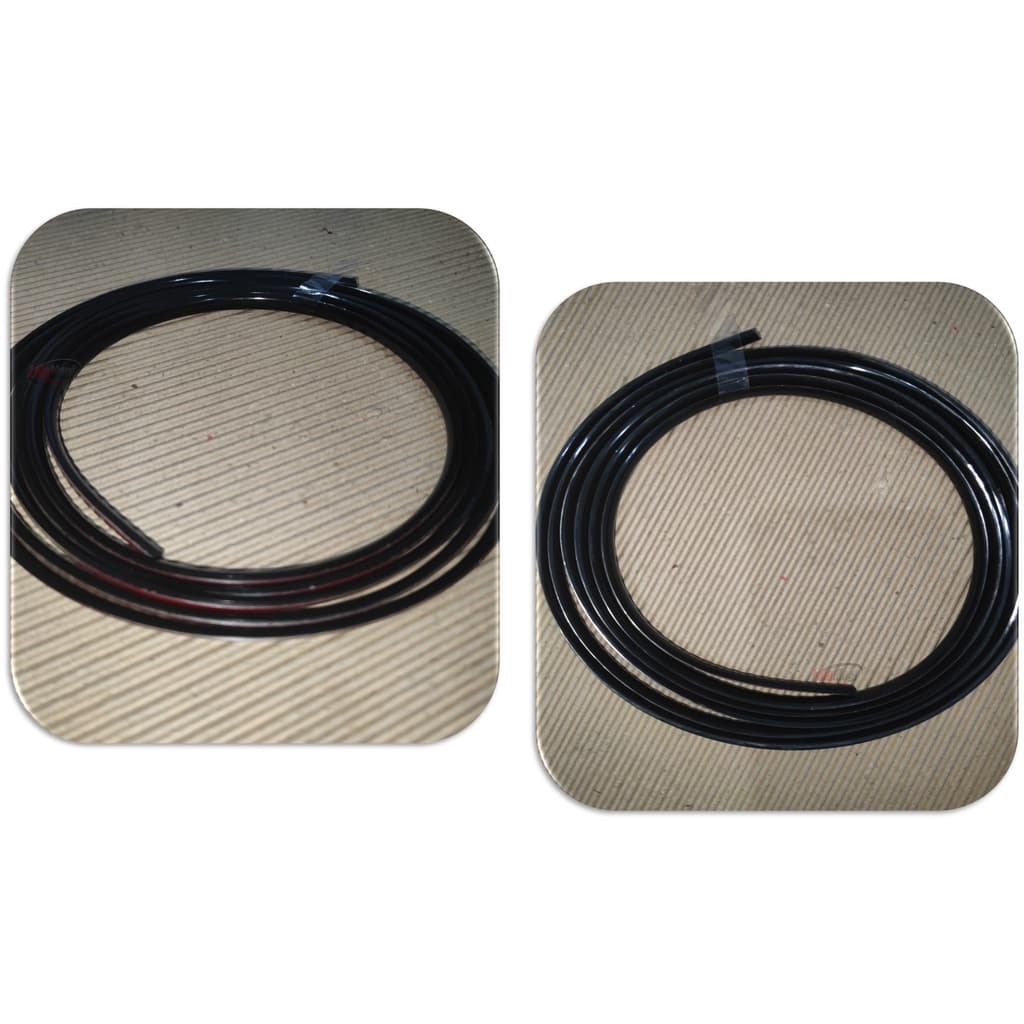 Friso Preto Black Piano 8mm Parachoque Grade Porta Rolo 2 Metros