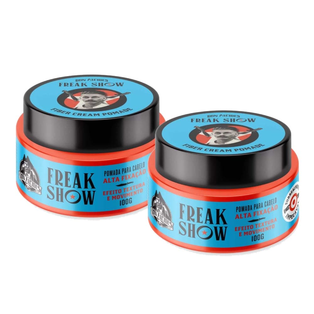 Kit 2 Pomada Para Cabelo Efeito natural fiber cream pomade don alcides freak show - 100gr
