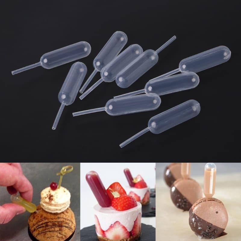 50Pcs Plastic Squeeze 4ml Transfer Dropper Pipetas Descartáveis Para Cupcake