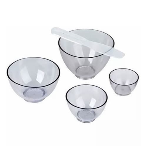4 Cubetas Em Silicone PVC + 2 Espátulas - Original Nova Ogp Para Procedimentos Frio