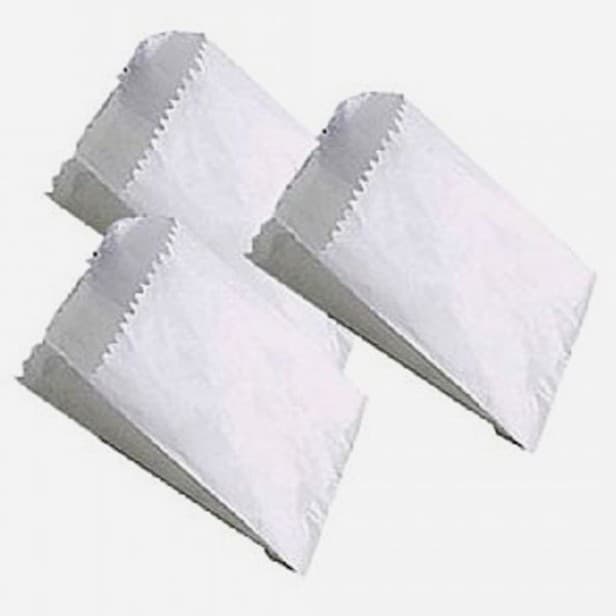 100 Sacos de Papel Branco. Embalagem de Papel Mono. Saquinho de Pipoca, Bijuterias, Lanches.