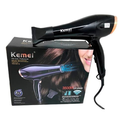 Secador De Cabelo 110v Kemei 5812 Profissional 2 Velocidades