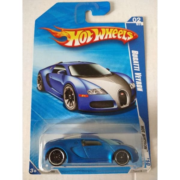Carrinho Hot Wheels Bugatti Veyron 10" Azul Hot Auction