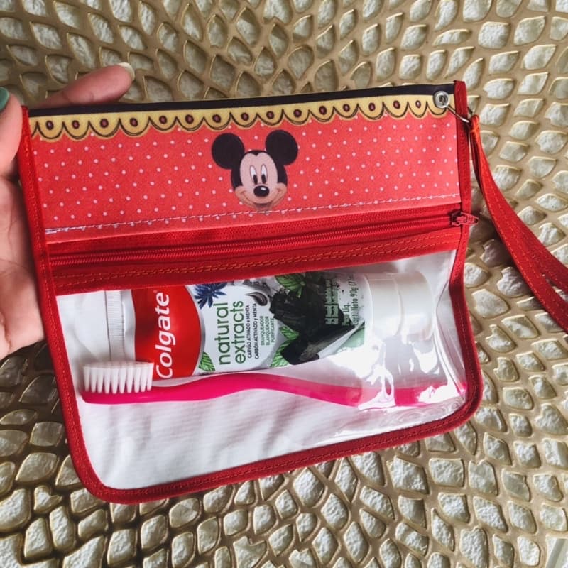 Necessaire Porta escova impermeavel de higiene Necessaire de bolsa