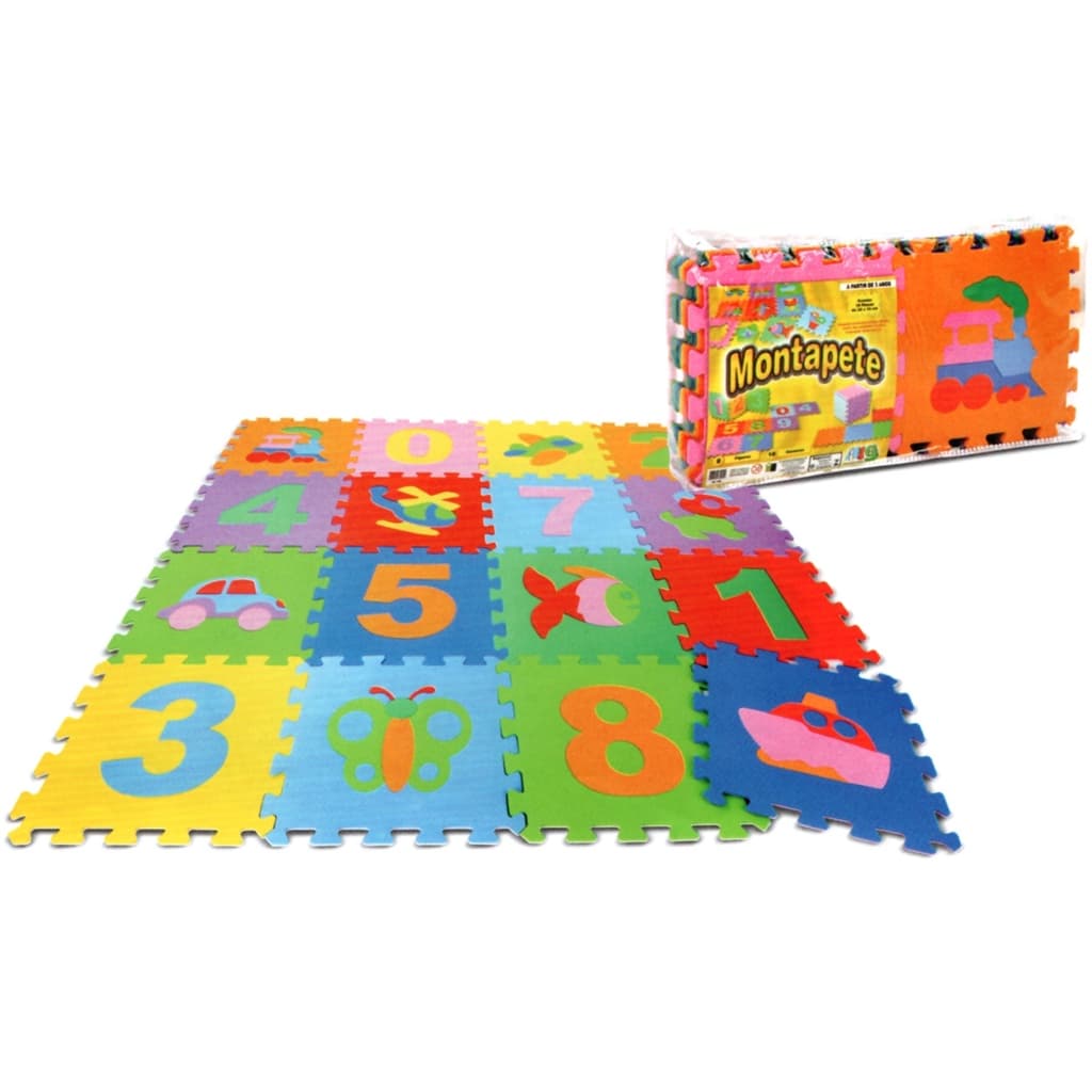 Tapete Eva Numeros E Figuras Atividades Tatame Infantil 18 Placas 0900 - Nig Brinquedos