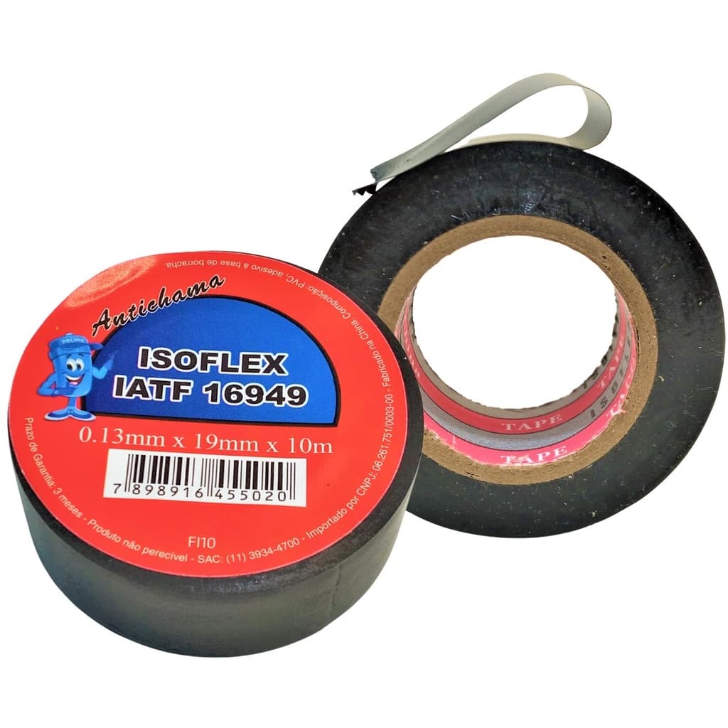 Kit 40 Fita Isolante 10m Atacado Anti Chama Chicote Elétrico Fios Cabos Automotivo Atacado Original Isolação Com Cola