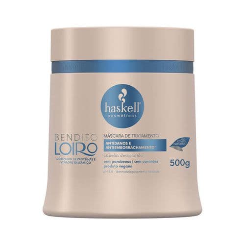Máscara Haskell Bendito Loiro 500g - Regeneração Capilar Recuperação Fio a Fio
