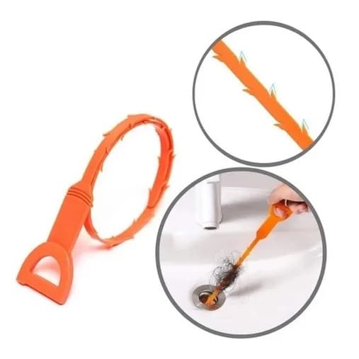 Kit 2 Desentupidor Coletor De Cabelo Limpa Ralo Pia Banheiro