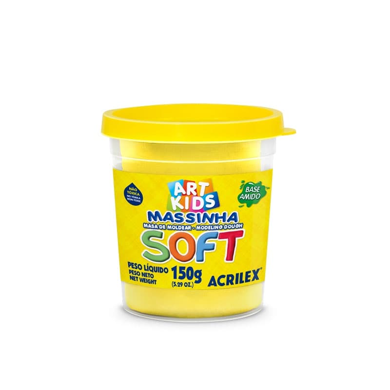 Massinha De Modelar Soft Amarela 150g Acrilex