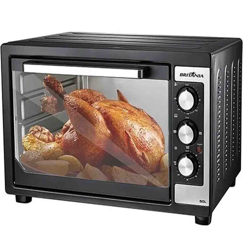 Forno Elétrico Britânia BFE50P 50L de Bancada Mesa 2 Resistências Superior Inferior  Função Dourar
