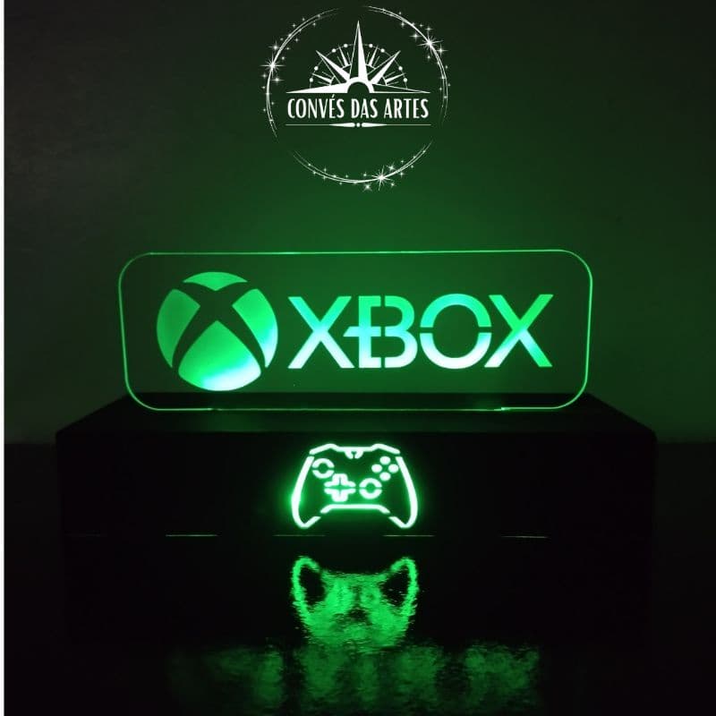 Luminária Gamer/PS/Gaming/Games/Jogos/Led/Decoração/Streaming/Streamer