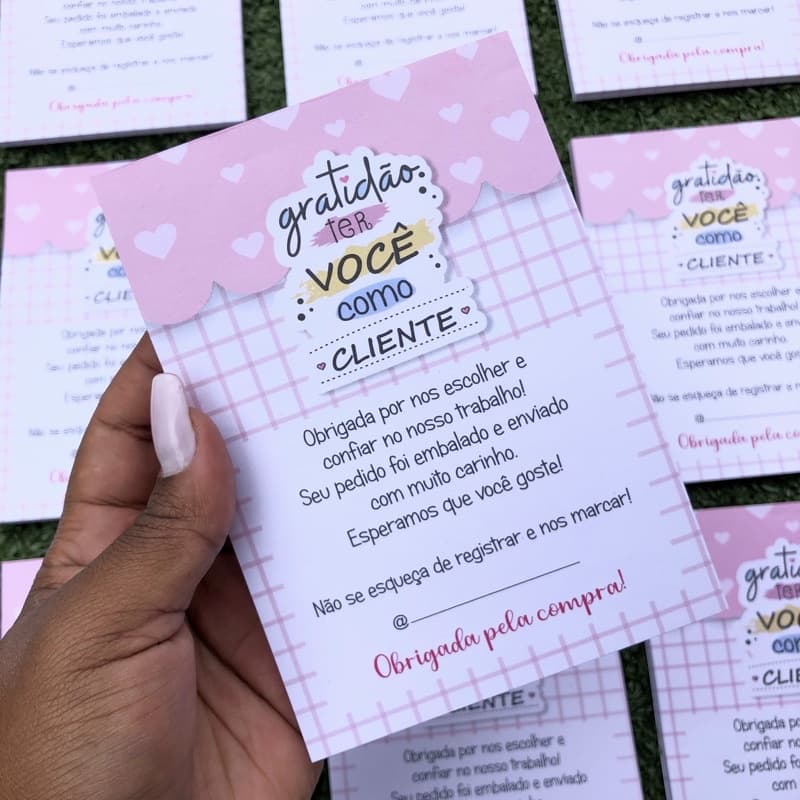 kit com 2 Blocos- Bloco de Pedido + Bloco de agradecimento