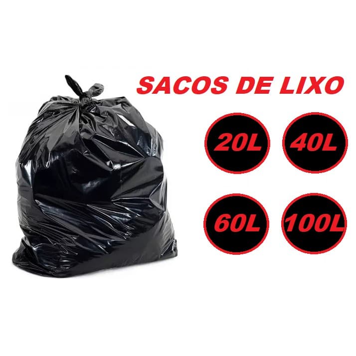 SACO PARA LIXO 20L 40L 60L 100L resistente forte com preço justo mais barato