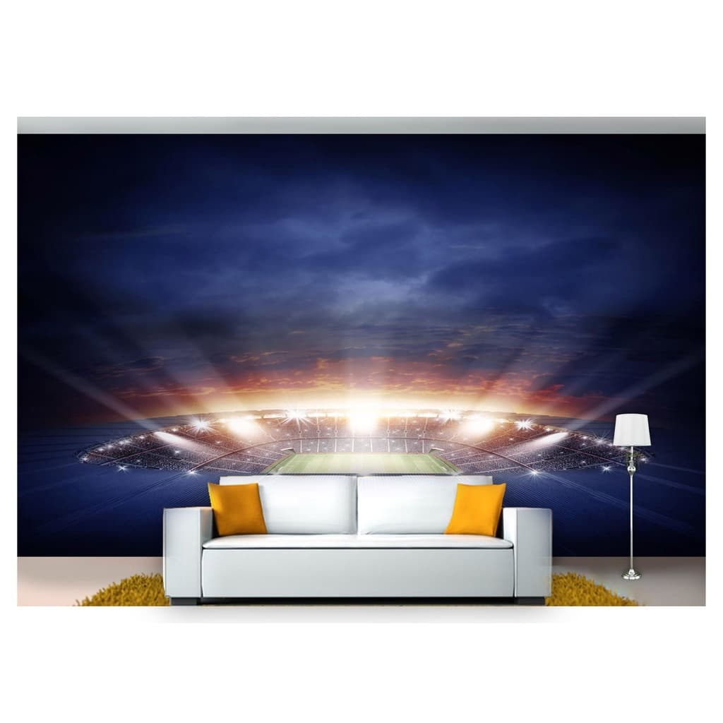 papel de parede Esportes Futebol Bola Campo 3D 6m² SPT46