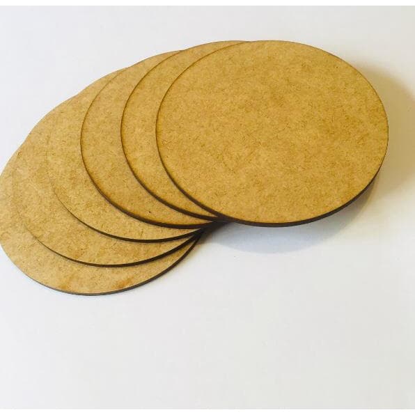 Kit 60 Bolachas 9x9 Mdf Crú Círculo Porta Copo Mandalas