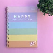 Caderno Colegial TILIBRA Happy Color - 1 Matéria c/ 80 Páginas