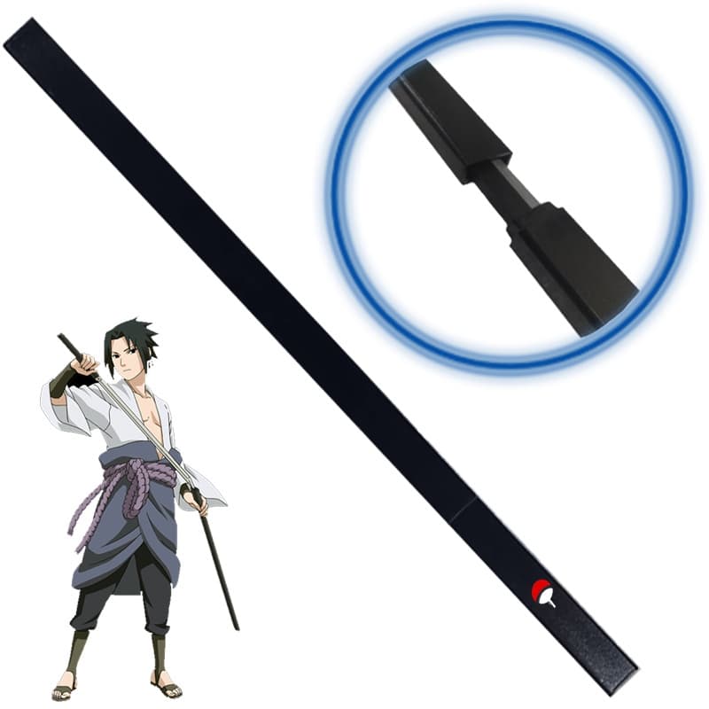 Espada - Katana com Bainha Sasuke Uchiha em MDF (Madeira)  Naruto
