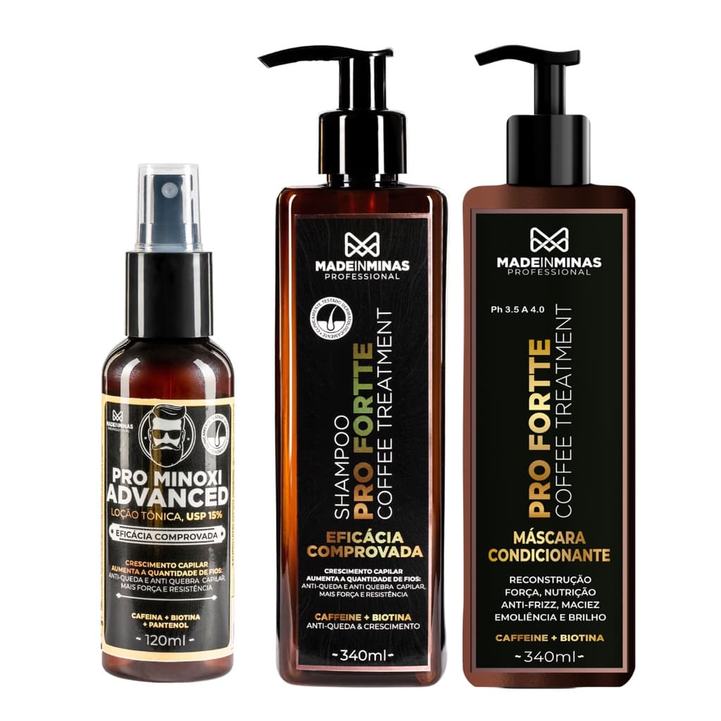 Kit Pro Fortte Completo Super Tratamento Antiqueda Capilar