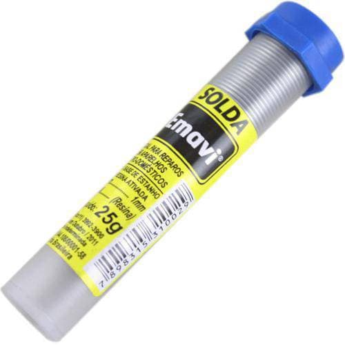 Solda 1mm Tubo de 25gr - Estanho para soldagem