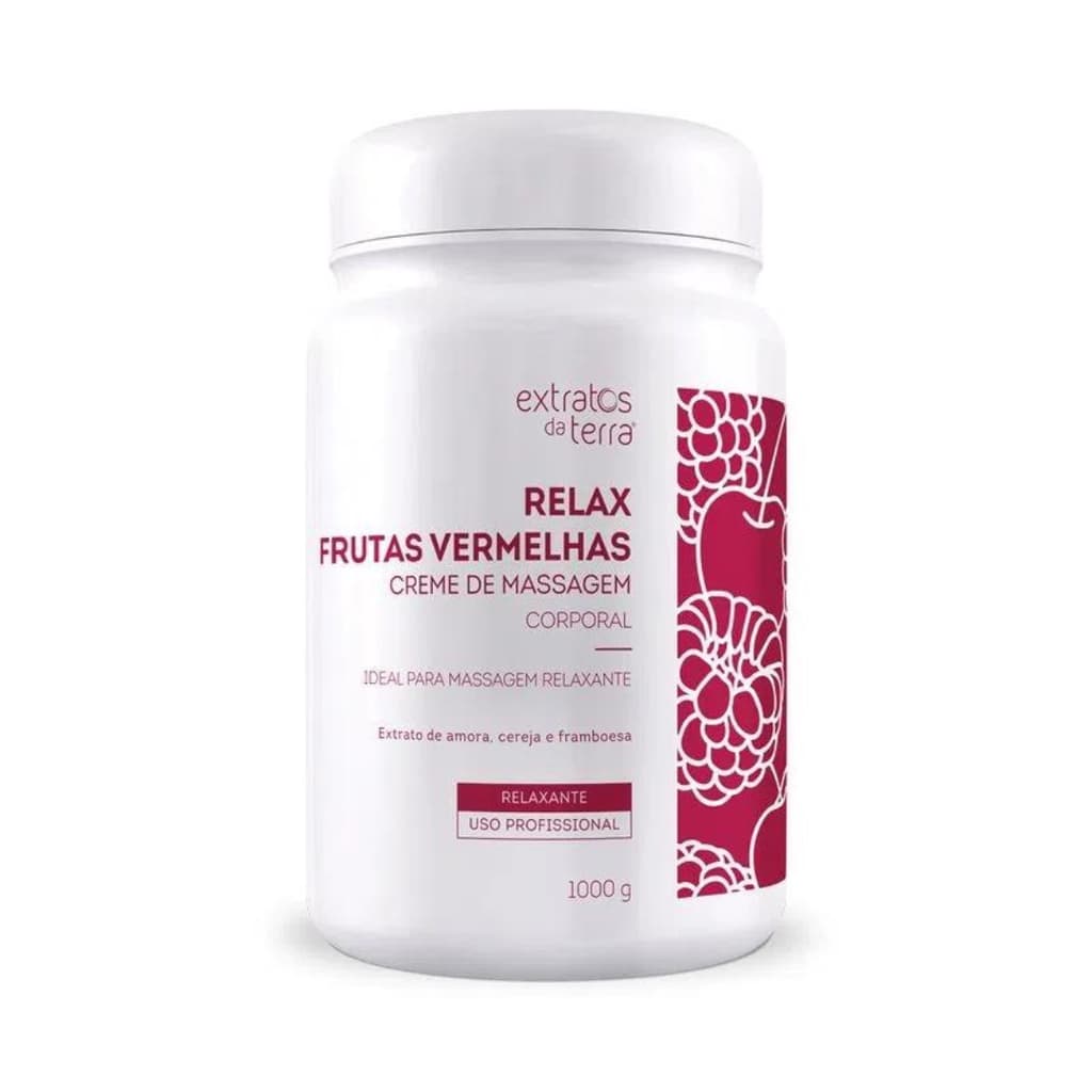 Creme Massagem Relax Frutas Vermelhas 1kg Extratos Da Terra