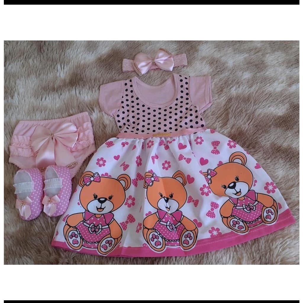 5 Kit Vestido 4 Peças