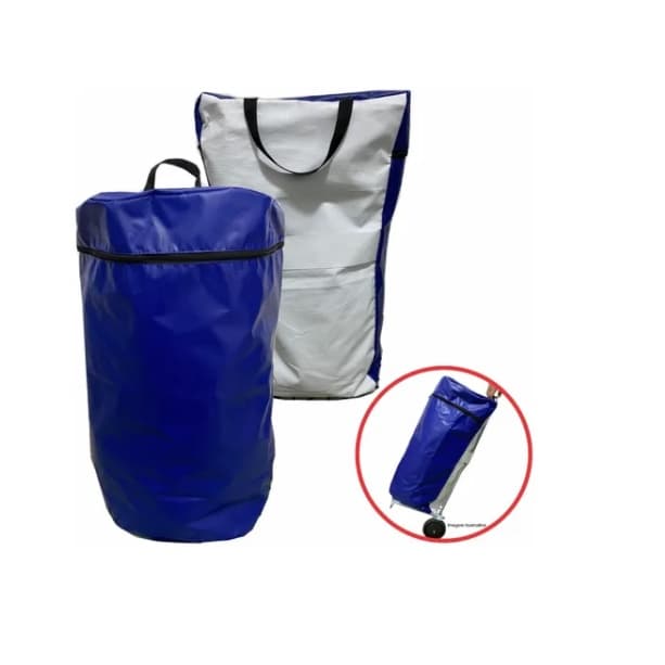 Bolsa Sacolão de Lona PVC Grande Para Vestir Nos Carrinhos de Mão Dobrável Tipo Sacoleira- SEM CARRINHO